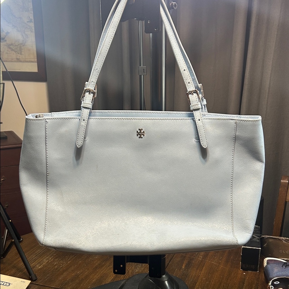 Tory Burch Sky Blue Tote Bag